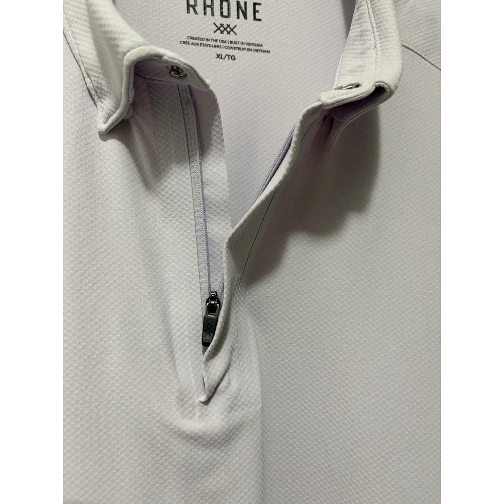 Rhone Men’s XL Lilac Purple Performance Golf Polo Quarter Zip